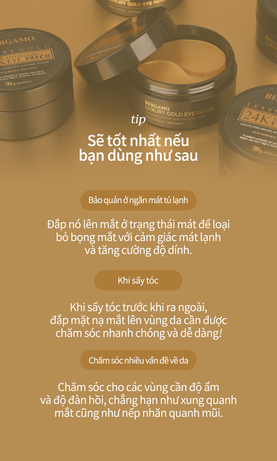 Mô tả Mặt Nạ Mắt Tinh Chất Vàng 24K 90g Cao Cấp - 9
