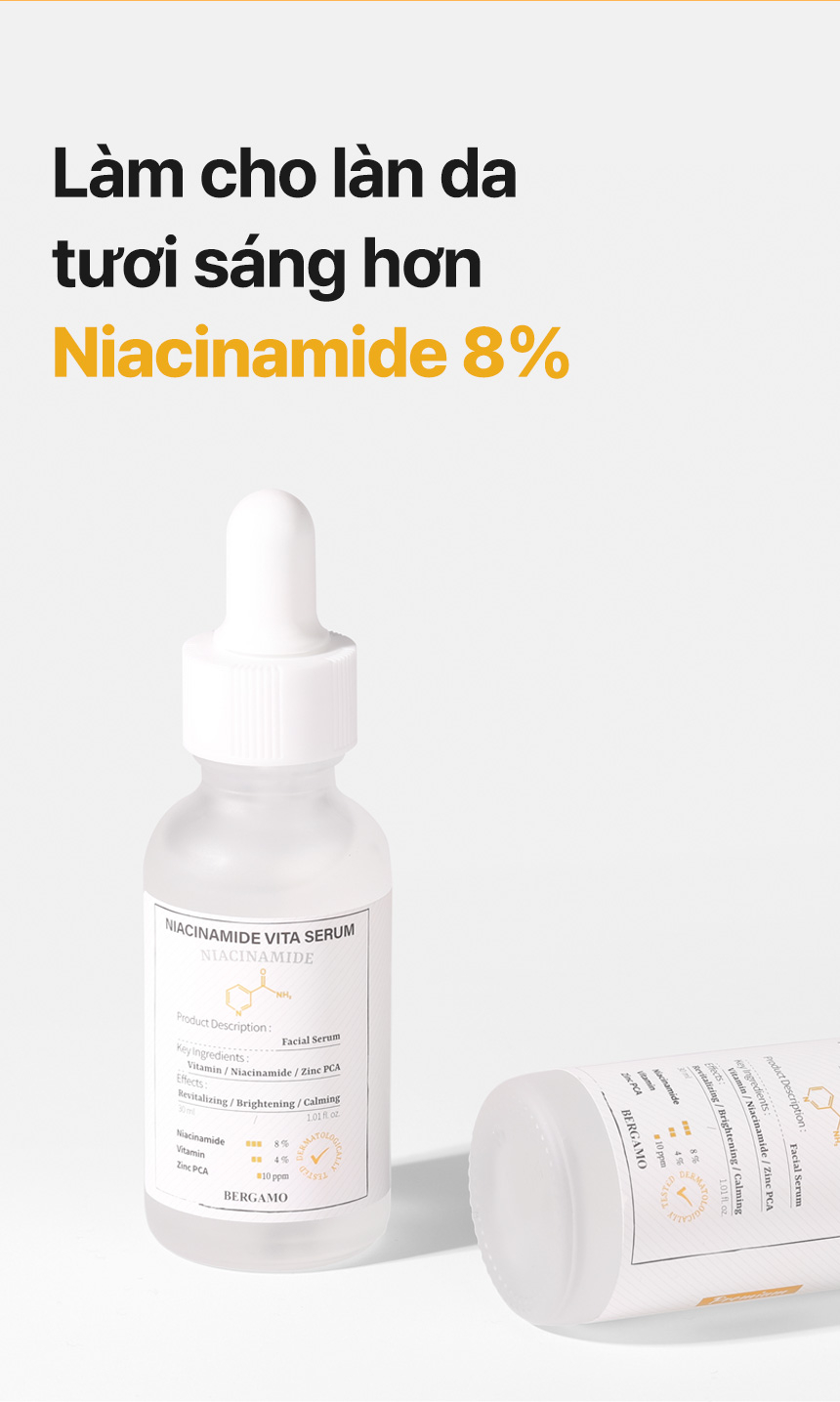 Mô tả Bộ đôi Serum Retinol & Niacinamide Dưỡng Trắng Da Chống Lão Hóa Cao Cấp BERGAMO - 1