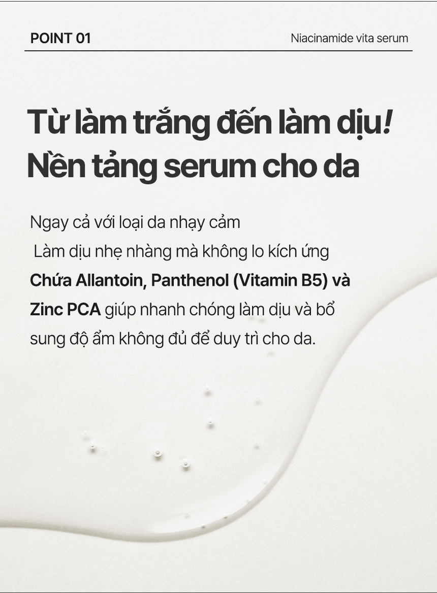 Mô tả Serum BERGAMO Niacinamide 10% + Zinc PCA 10Pm Giảm Mụn Và Mờ thâm Giúp Se Khít Lỗ Chân Lông - 10