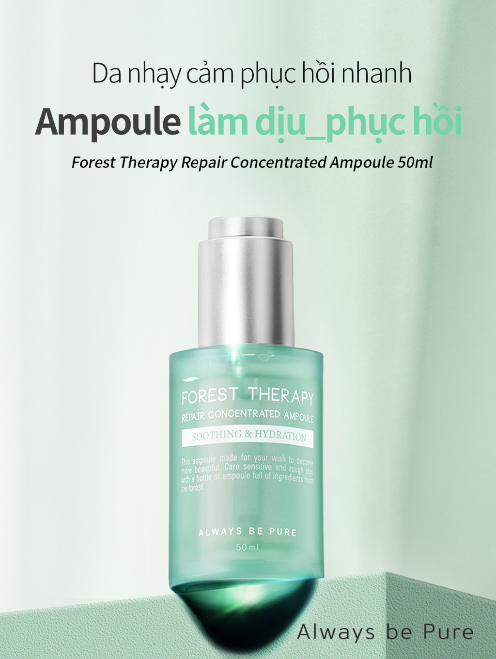 Mô tả Ampoule làm dịu ngừa mụn ALWAYS BE PURE Forest Therapy Repair Concentrated Ampoule 50ml - 2