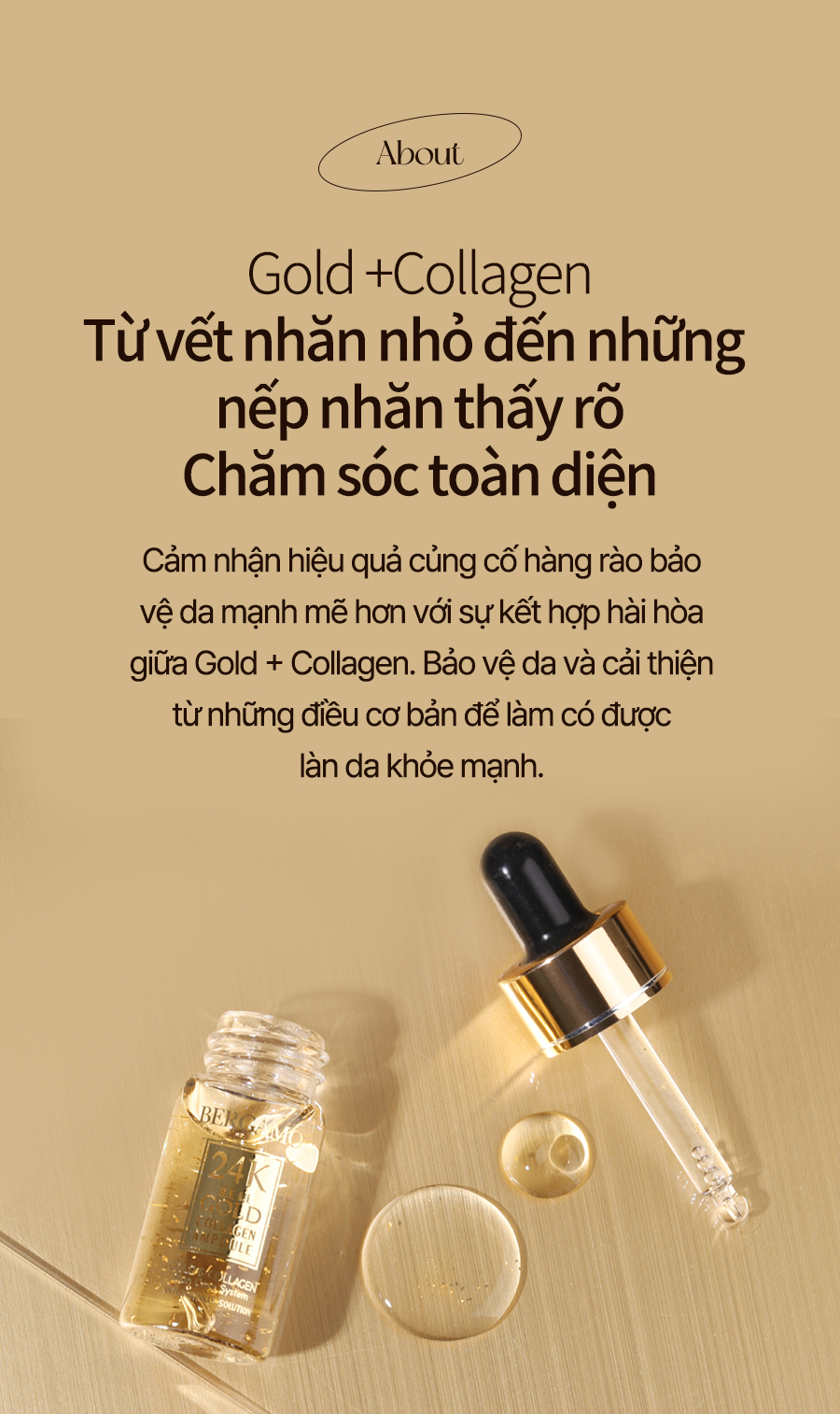 Mô tả Set Ampoule Bergamo Chứa Collagen Và Lá Vàng Sang Trọng Chăm Sóc Nếp Nhăn Trên Da Và Làm Sáng Da 13mlx4 - 8