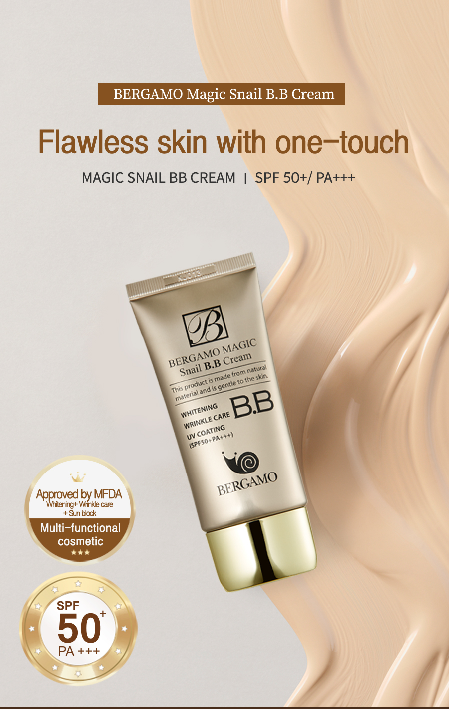 Mô tả Bộ đôi Kem Bb Bergamo Chiết Xuất Ốc Sên Làm Trắng Da Hiệu Quả Full Size 50ml - 6