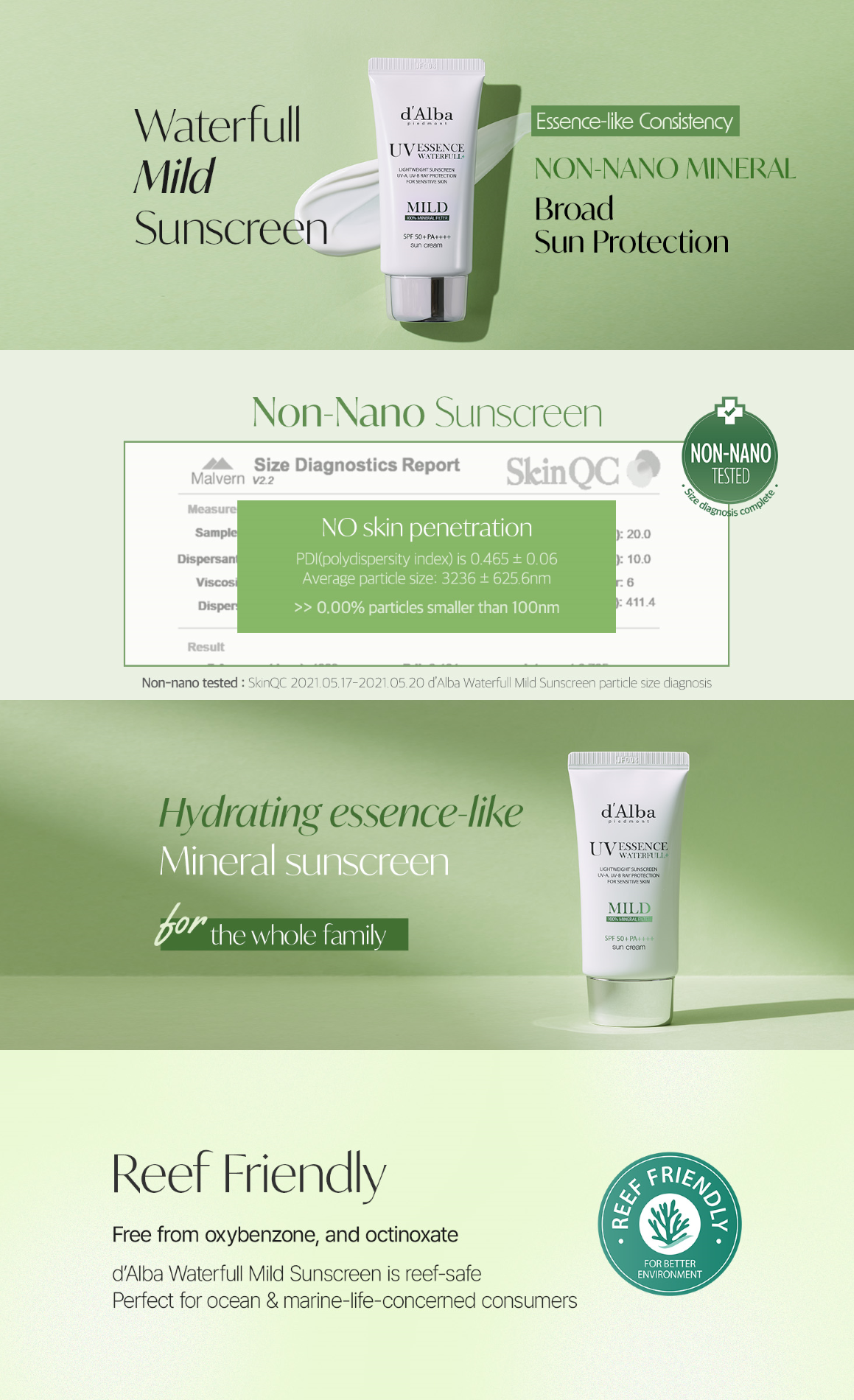Mô tả Kem Chống Nắng thuần chay d'Alba 50ml (SPF50 + PA + + + +) Dịu Nhẹ Và An Toàn Sử Dụng - 7