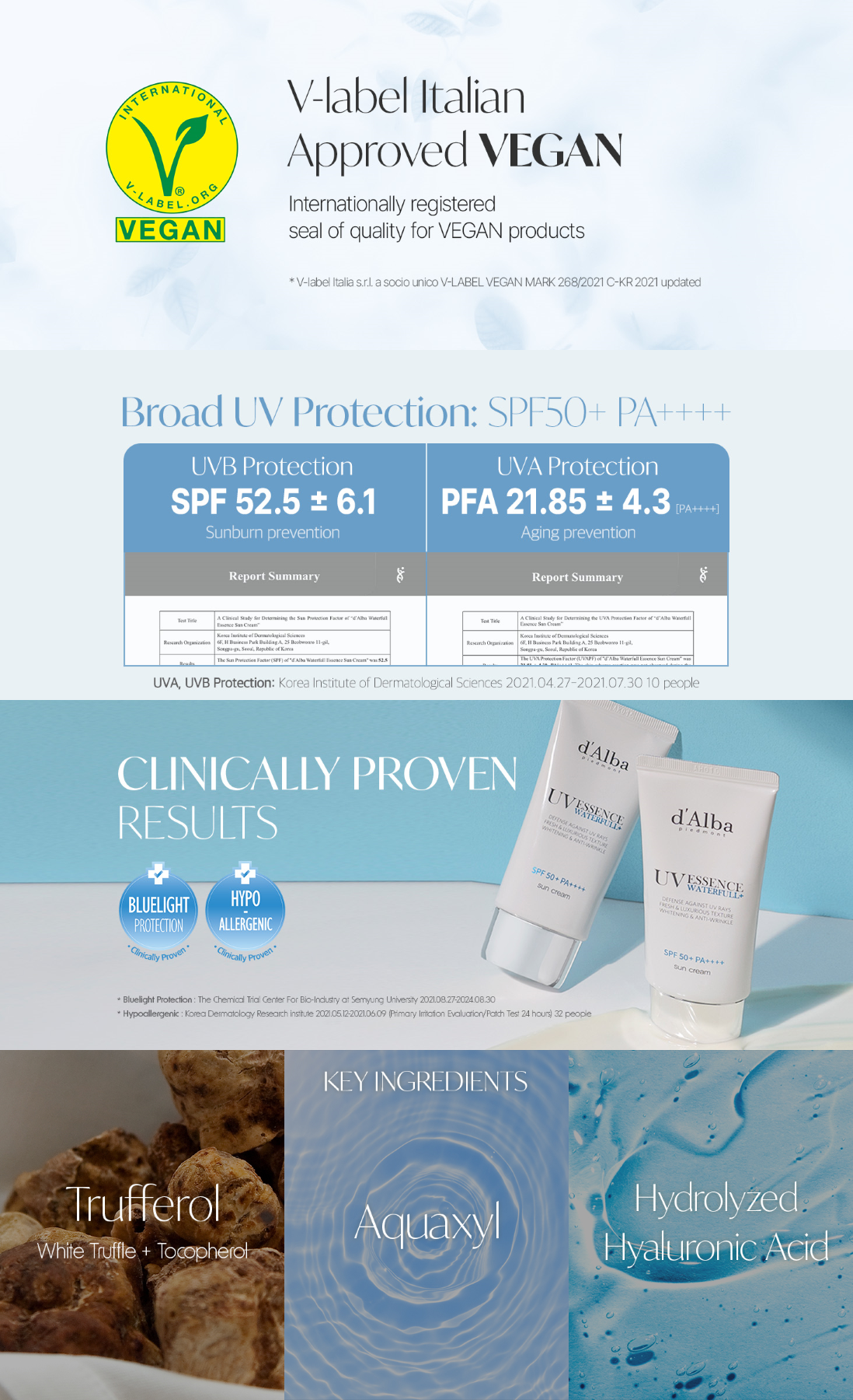 Mô tả Kem Chống Nắng thuần chay d'Alba 50ml (SPF50 + PA + + + +) Dịu Nhẹ Và An Toàn Sử Dụng - 6