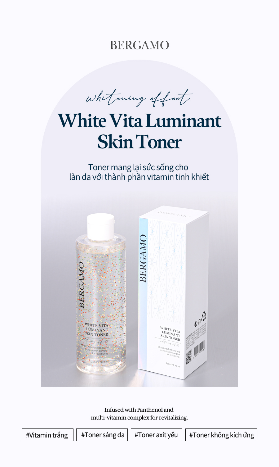 Mô tả Toner Vitamin Bergamo 250ml Giúp Da Trắng Sáng - 7