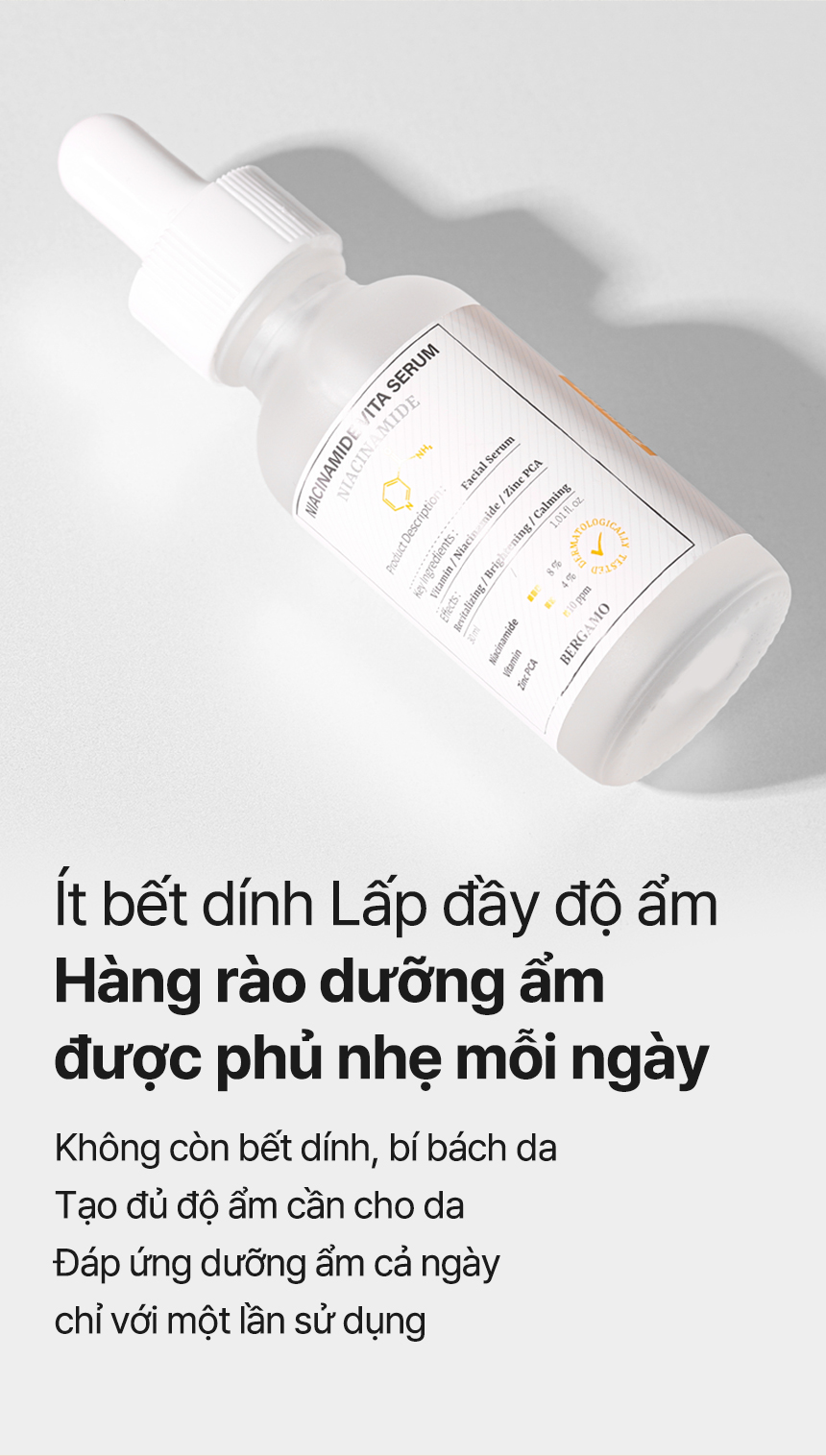Mô tả Serum BERGAMO Niacinamide 10% + Zinc PCA 10Pm Giảm Mụn Và Mờ thâm Giúp Se Khít Lỗ Chân Lông - 11