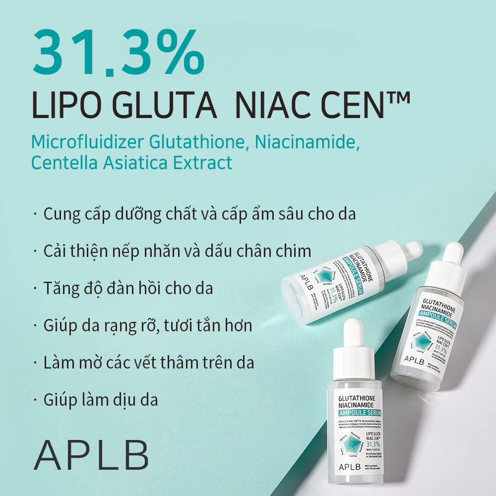 Serum Dưỡng Trắng Da Cao Cấp Aplb Glutathione Niacinamide Ampoule Serum