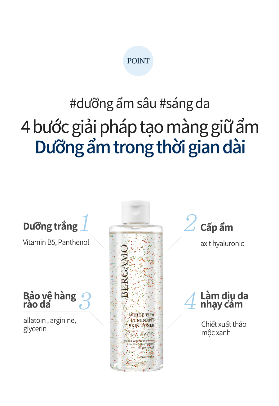 Mô tả Toner Vitamin Bergamo 250ml Giúp Da Trắng Sáng - 8