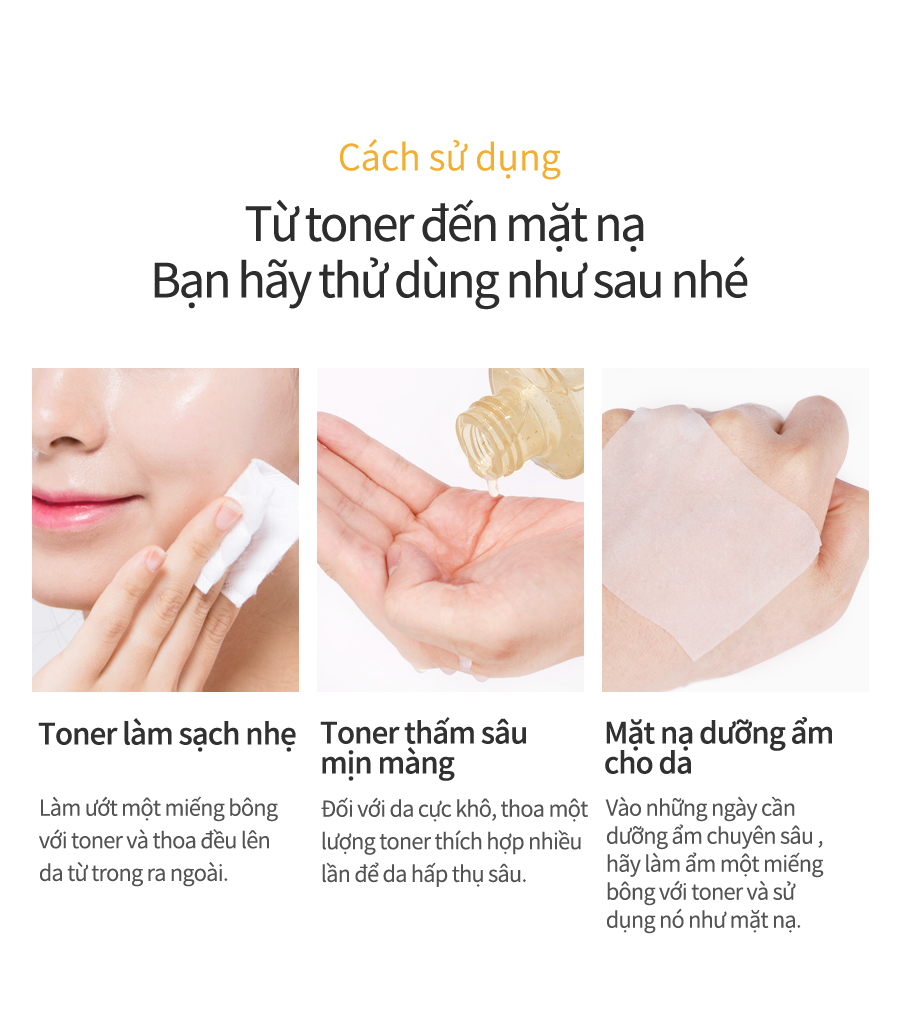 Mô tả Toner Vàng 24K Bergmo 250ml Chăm Sóc Da Rực Rỡ - 10