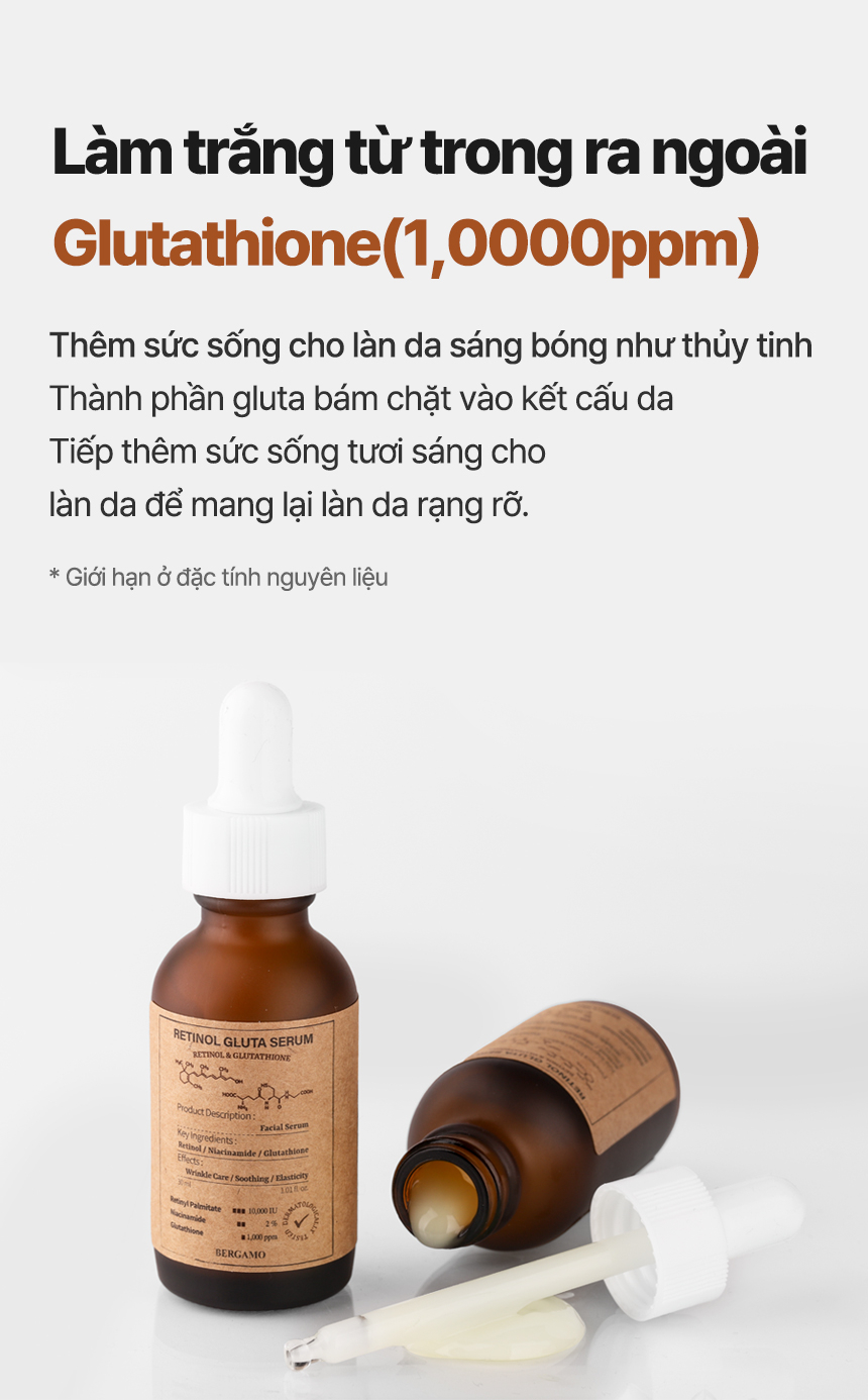 Mô tả Bộ đôi Serum Retinol & Niacinamide Dưỡng Trắng Da Chống Lão Hóa Cao Cấp BERGAMO - 10