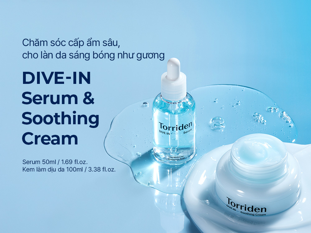 Mô tả [SET] Serum và kem dưỡng làm dịu da DIVE IN, 50ml+100ml - 1