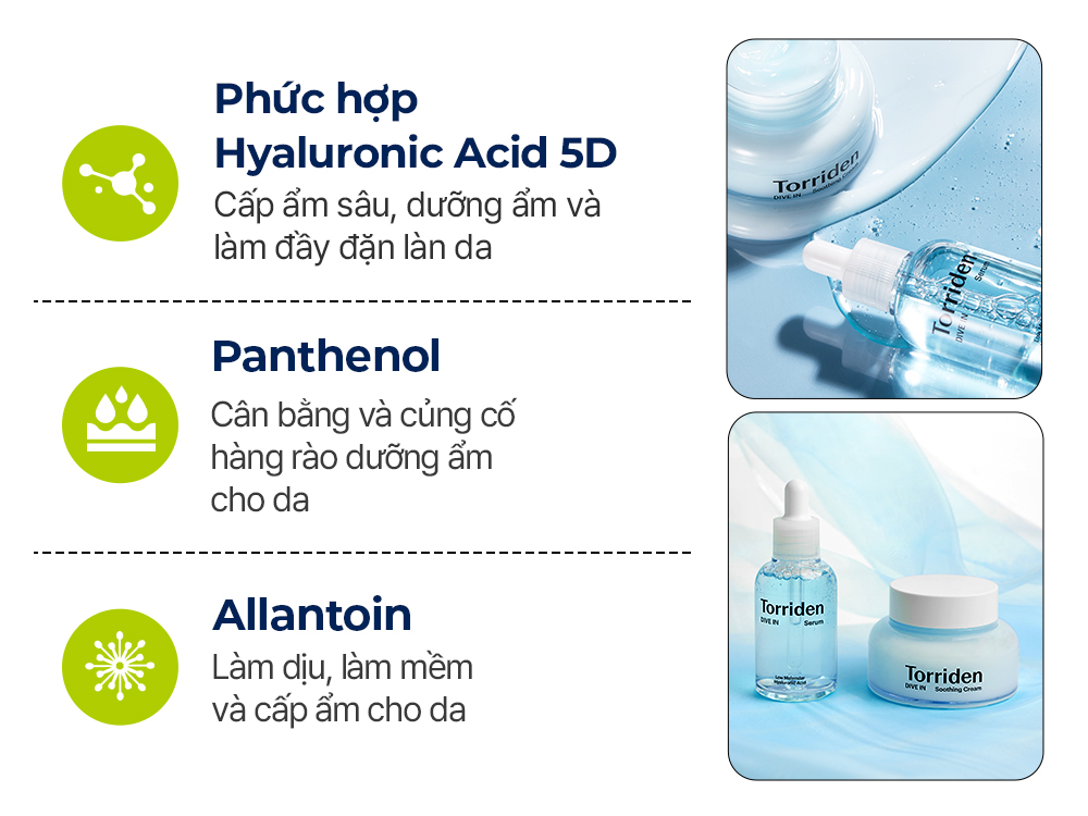 Mô tả [SET] Serum và kem dưỡng làm dịu da DIVE IN, 50ml+100ml - 4