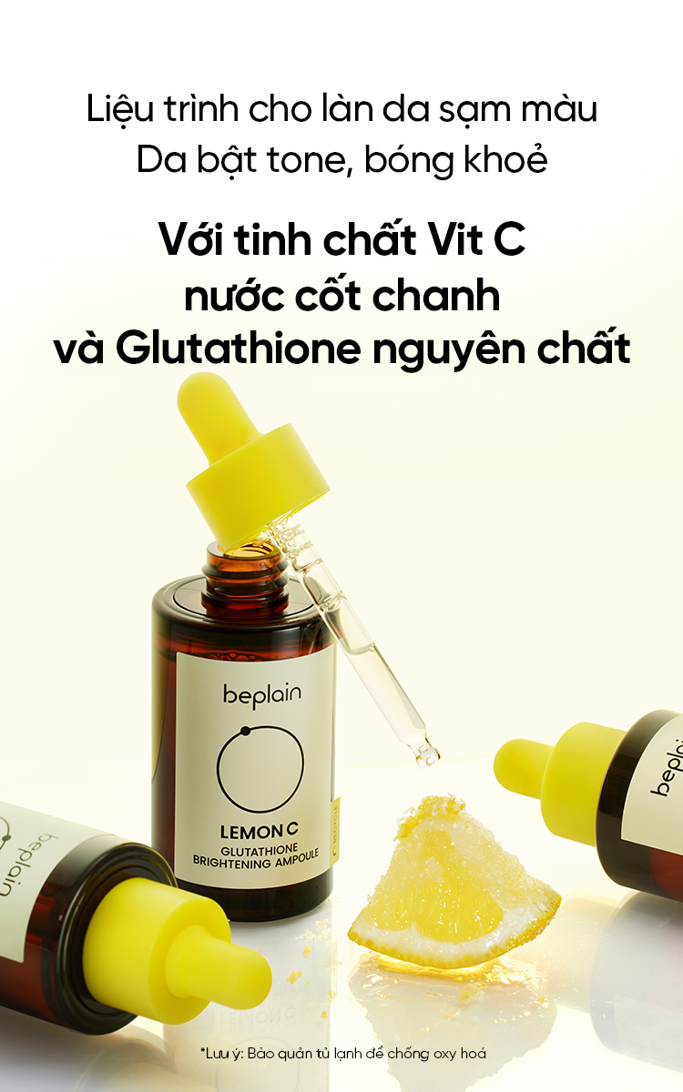 Mô tả Serum beplain Vita C từ nước cốt chanh và Glutathione tinh khiết 98% dưỡng sáng da căng bóng 30ml - 9