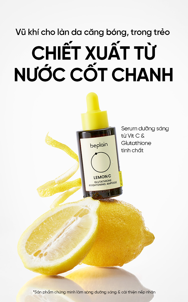 Mô tả Serum beplain Vita C từ nước cốt chanh và Glutathione tinh khiết 98% dưỡng sáng da căng bóng 30ml - 1