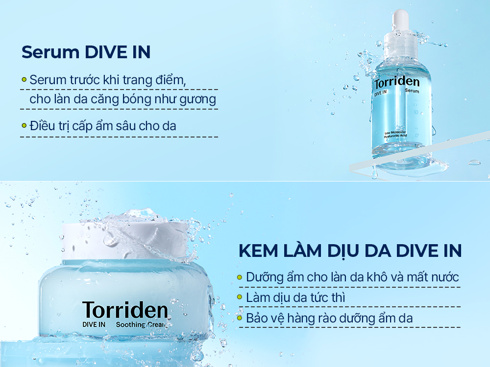 Mô tả [SET] Serum và kem dưỡng làm dịu da DIVE IN, 50ml+100ml - 5
