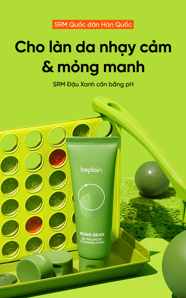 Mô tả Sữa rửa mặt BEPLAIN Đậu Xanh cân bằng độ pH 80ml - 1