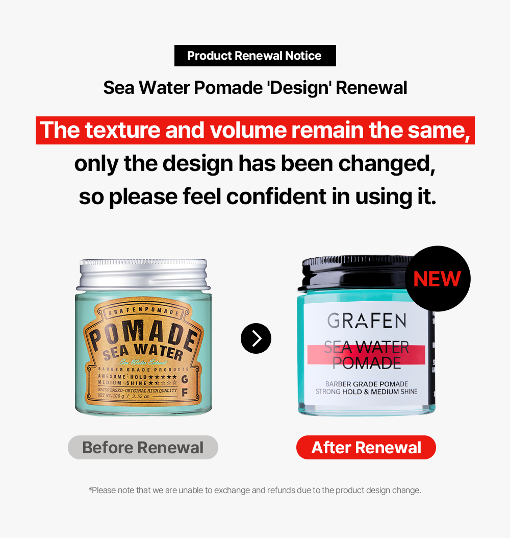 Mô tả Nước biển Pomade 100g [Bán chạy nhất, Giữ chắc, Mùi nước sâu, Nước biển Jeju 10.000ppm] - 1