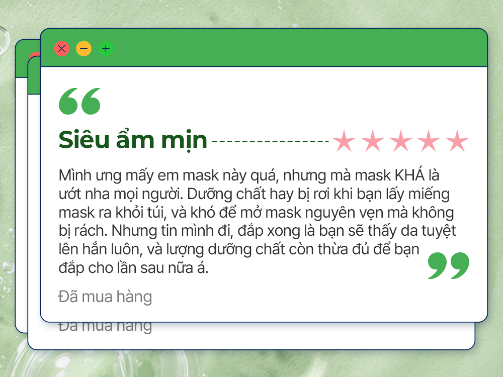 Mô tả Mặt nạ giấy BALANCEFUL CICA, 1+1 miếng, Mask - 9