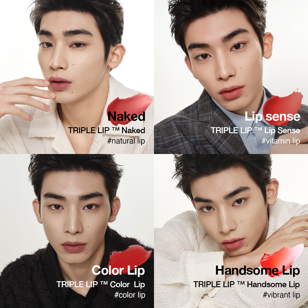 Mô tả Ghép baTM Môi 4 Loại (LIP TRIPLE TM Lip khỏa thân / TRIPLE TM Lip Sense / TRIPLE LIP TM Môi đẹp trai / LIP TRIPLE TM Son màu) - 3