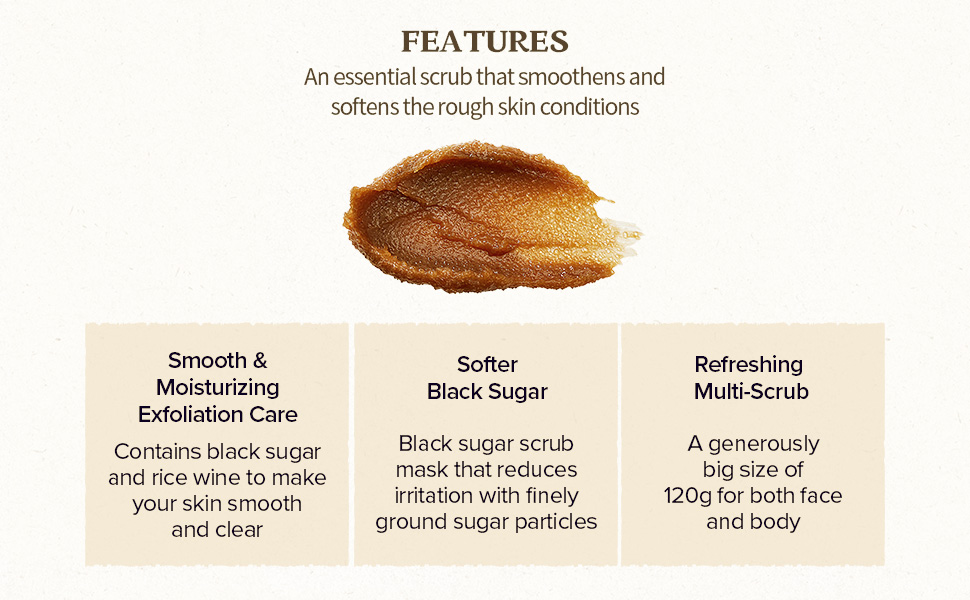 Mô tả Tẩy tế bào chết đường đen loại bỏ mụn đầu đen & dưỡng ẩm Black Sugar Perfect Essential Scrub 2X 100g & 210g - 3