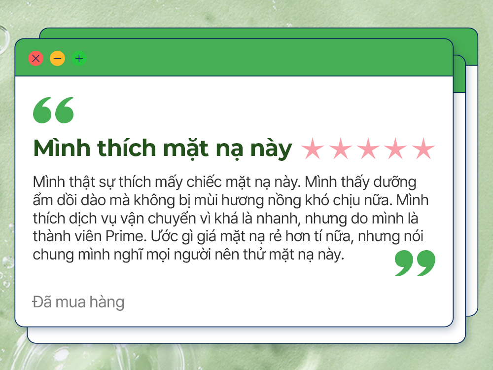 Mô tả Mặt nạ giấy BALANCEFUL CICA, 1+1 miếng, Mask - 7