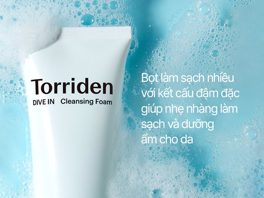 Sữa rửa mặt Torriden Dive In cho da nhạy cảm