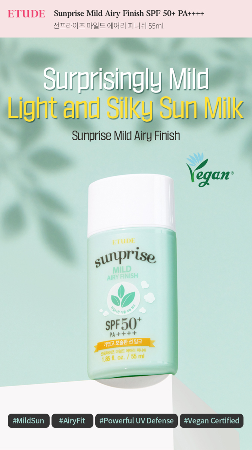 Mô tả Kem chống nắng nhẹ ETUDE Sunprise SPF50 + PA + + + + - 1