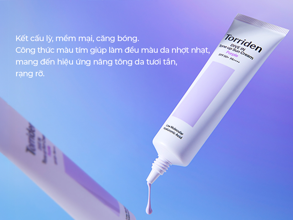 Hiệu quả nâng tông da của Torriden Dive-In Sun Cream