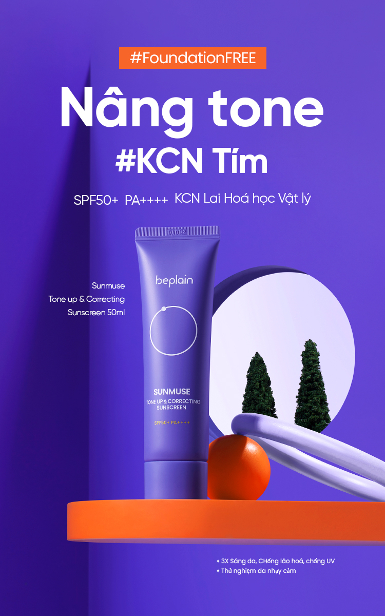 Mô tả [Combo độc quyền 50ml X2] Kem chống nắng BEPLAIN Sunmuse lai Vật Lý & Hoá Học Nâng Tone & Hiệu chỉnh da Matte Mịn lì SPF 50+ PA++++ 50mL + 50ml - 4
