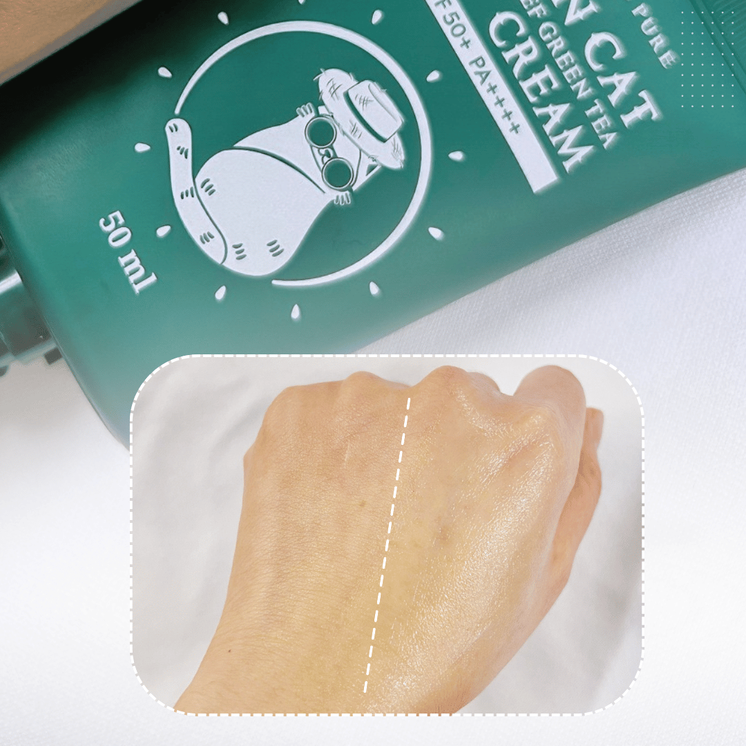 Mô tả Kem chống nắng dịu nhẹ ALWAYS BE PURE Moon Cat Skin Relief Green Tea Sun Cream SPF 50+/ PA++++ - 6