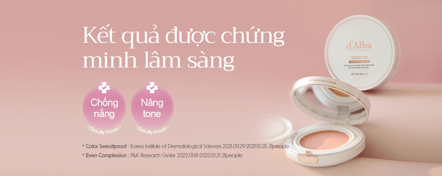 Mô tả Phấn nước chống nắng nâng tông SPF 50 + PA + + + + d'Alba Tone Up Sun Cushion - 8