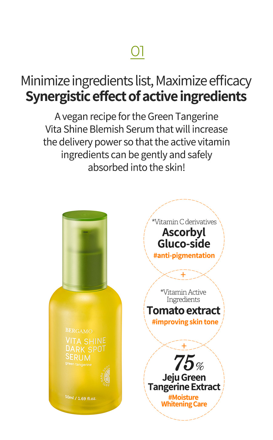 Mô tả Serum BERGAMO quýt xanh chứa vitamin làm mờ thâm nám 50ml - 5