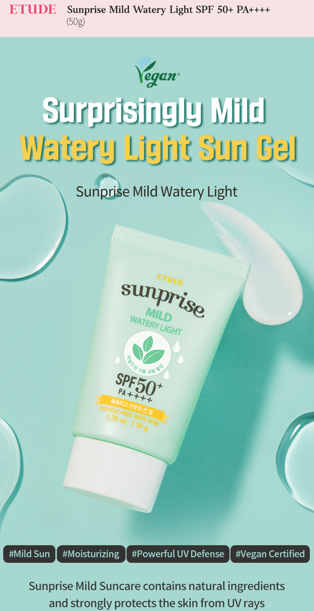 Mô tả Kem chống nắng nhẹ ETUDE Sunprise SPF50 + PA + + + + - 6