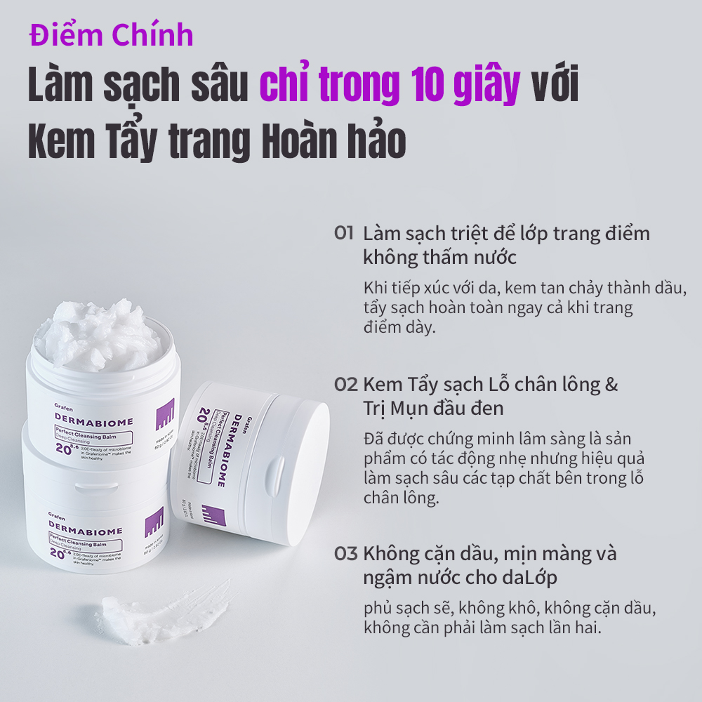 Mô tả Sữa rửa mặt hoàn hảo DERMABIOME 80g [Sữa rửa mặt / Sữa rửa mặt / Tẩy trang / Làm sạch sâu / Làm sáng da] - 4