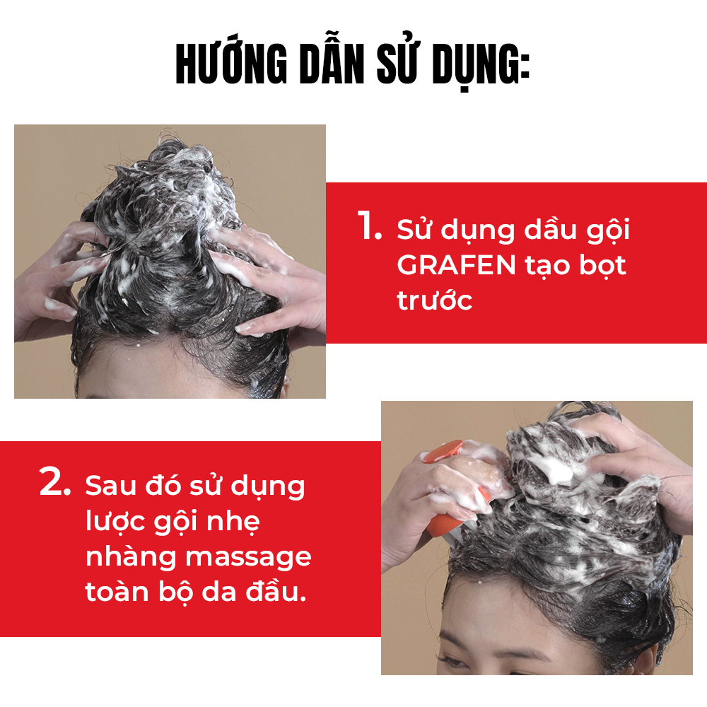 Mô tả Ngón tay viền (Đỏ / Trắng) [Bàn chải mát xa da đầu, cải thiện lưu thông máu, giảm gàu & ngứa] - 5