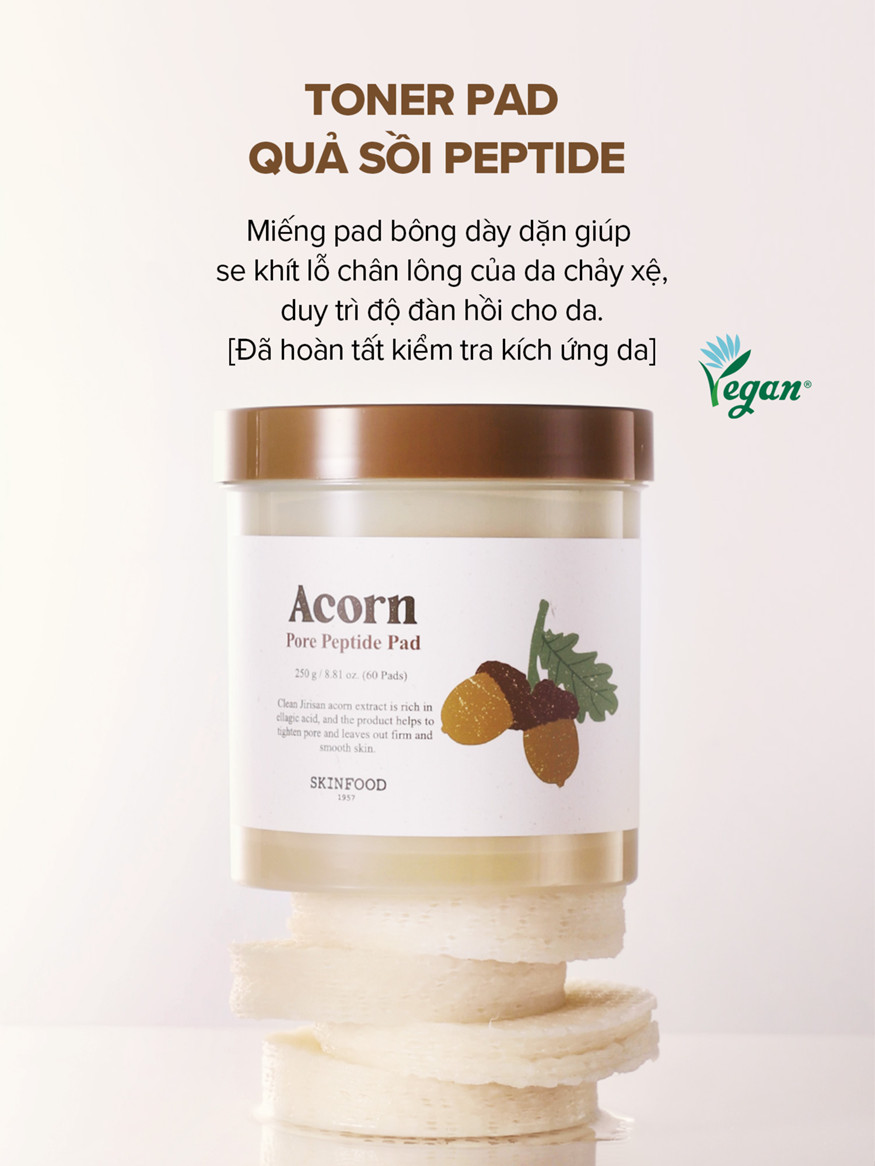 SKINFOOD Acorn Pore Peptide Pad