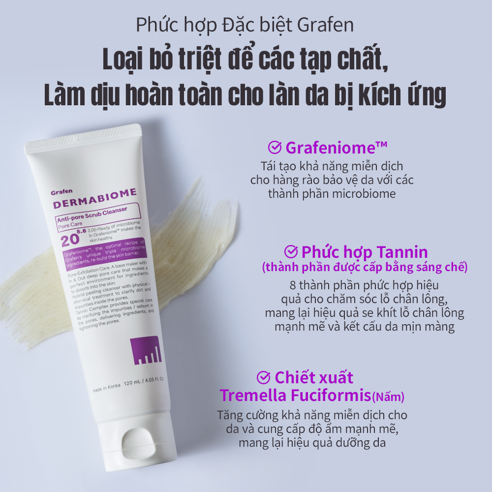 Mô tả Sữa rửa mặt diệt khuẩn DERMABIOME 120ml [Sữa rửa mặt / Sữa rửa mặt / Sữa rửa mặt lỗ chân lông / Sữa rửa mặt làm sáng da / Làm sạch sâu] - 6