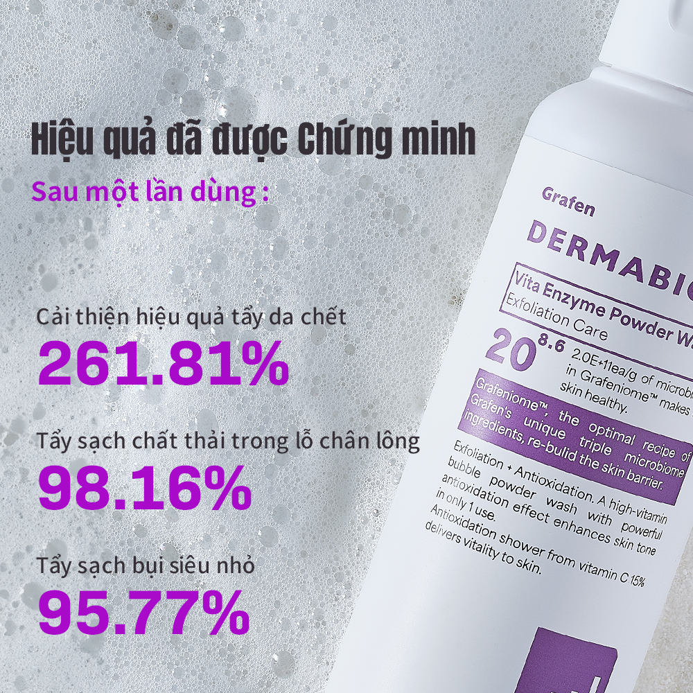 Mô tả Sữa rửa mặt DERMABIOME Vita Enzyme 40g [Sữa rửa mặt / Sữa rửa mặt / Làm sáng da / Vitamin c / Làm sạch sâu] - 7