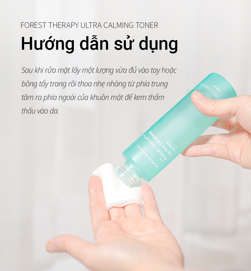 Mô tả Toner làm dịu ngừa mụn ALWAYS BE PURE - Forest Therapy Ultra Calming 150ml (date: 12.12.2026) - 8