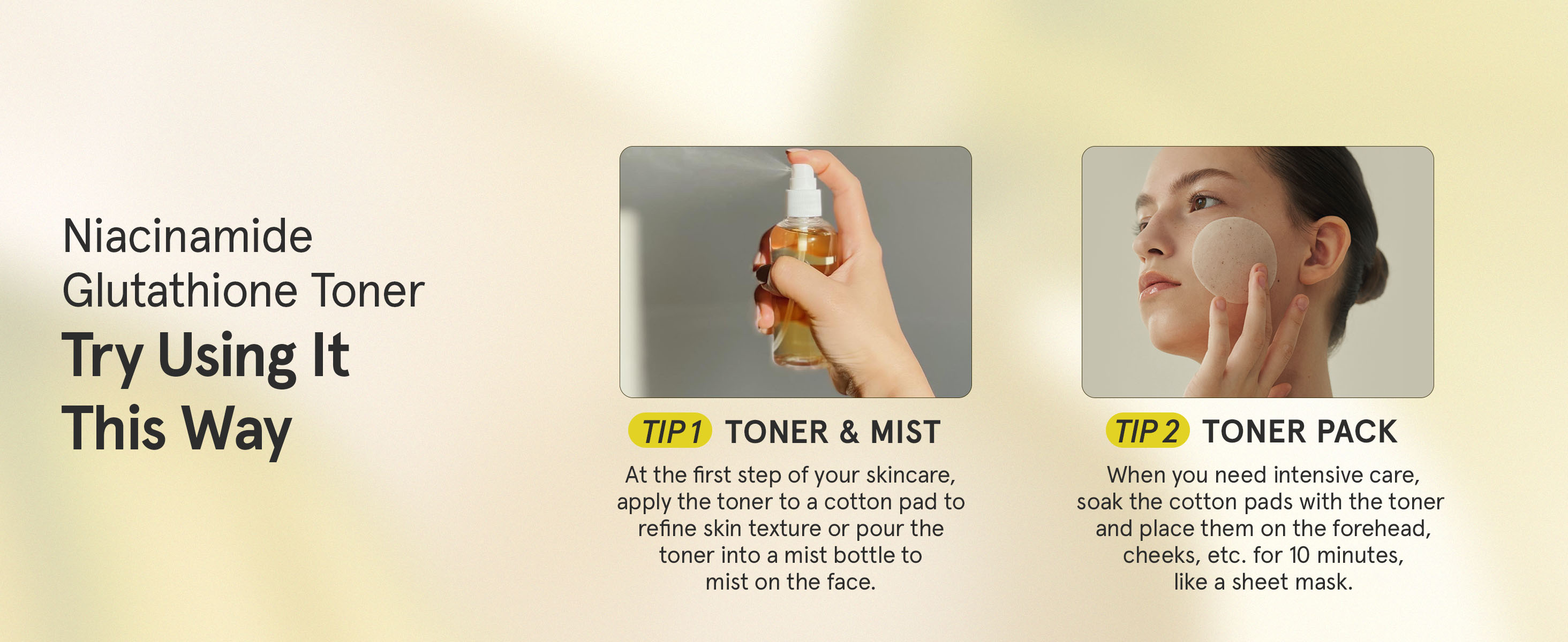 How to use ONE THING Niacinamide Glutathione Toner