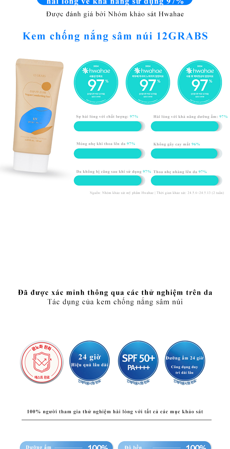 Kem Chống Nắng Thuần Chay 12GRABS Vegan Comforting Sun Cream SPF 50+ PA ...