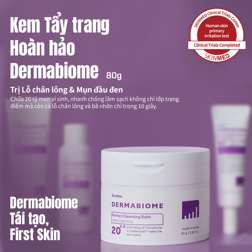 Mô tả Sữa rửa mặt hoàn hảo DERMABIOME 80g [Sữa rửa mặt / Sữa rửa mặt / Tẩy trang / Làm sạch sâu / Làm sáng da] - 1