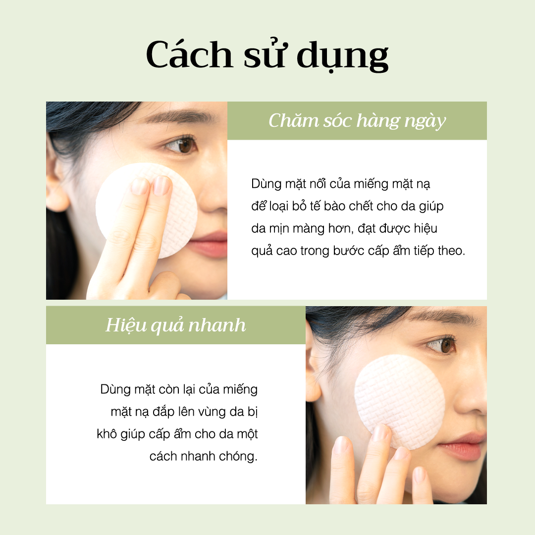 Mô tả Toner Pad rau má cấp ẩm và tẩy da chết dịu nhẹ hàng ngày (50 miếng,165ml) - 8