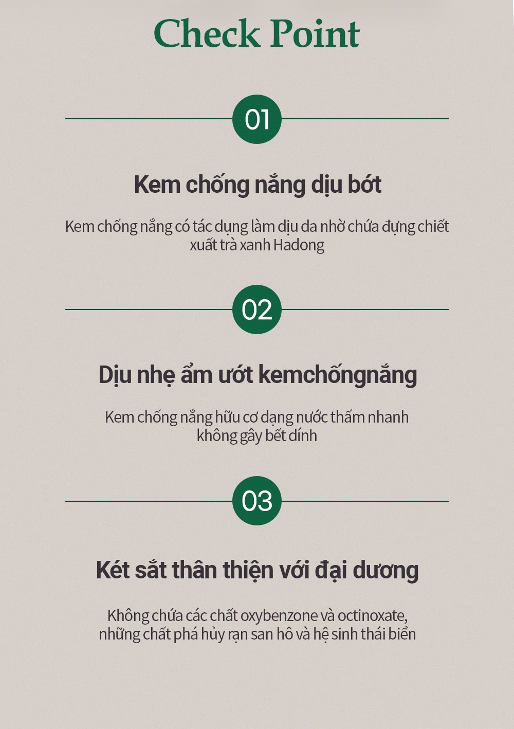 Mô tả Kem chống nắng dịu nhẹ ALWAYS BE PURE Moon Cat Skin Relief Green Tea Sun Cream SPF 50+/ PA++++ - 3