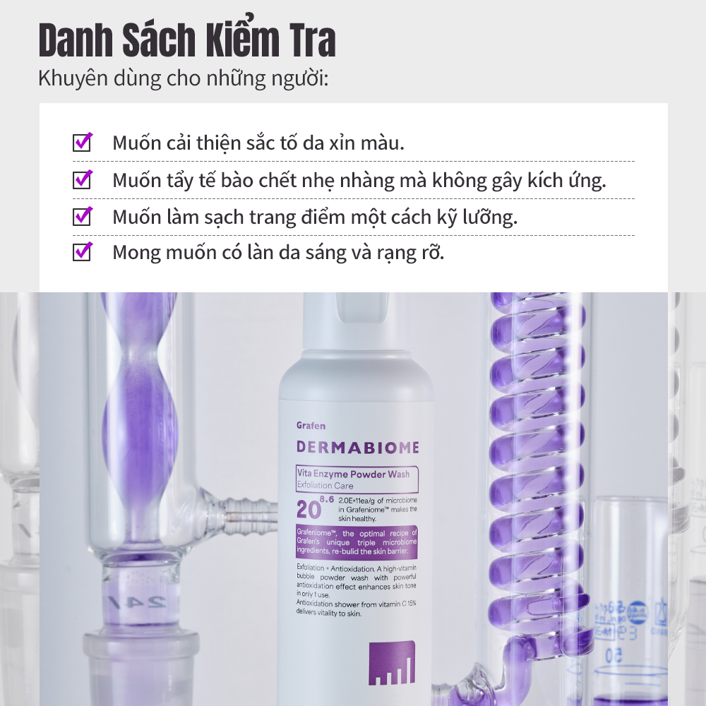 Mô tả Sữa rửa mặt DERMABIOME Vita Enzyme 40g [Sữa rửa mặt / Sữa rửa mặt / Làm sáng da / Vitamin c / Làm sạch sâu] - 9