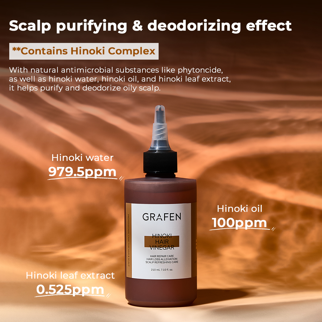 Mô tả Giấm Tóc Hinoki 210ml [Điều Trị Tóc Loại Nước, Làm Sạch Da Đầu & Khử Mùi Tác Dụng Cho Da Đầu Dầu & Tóc, Chứa Phức Hợp Hinoki] - 5