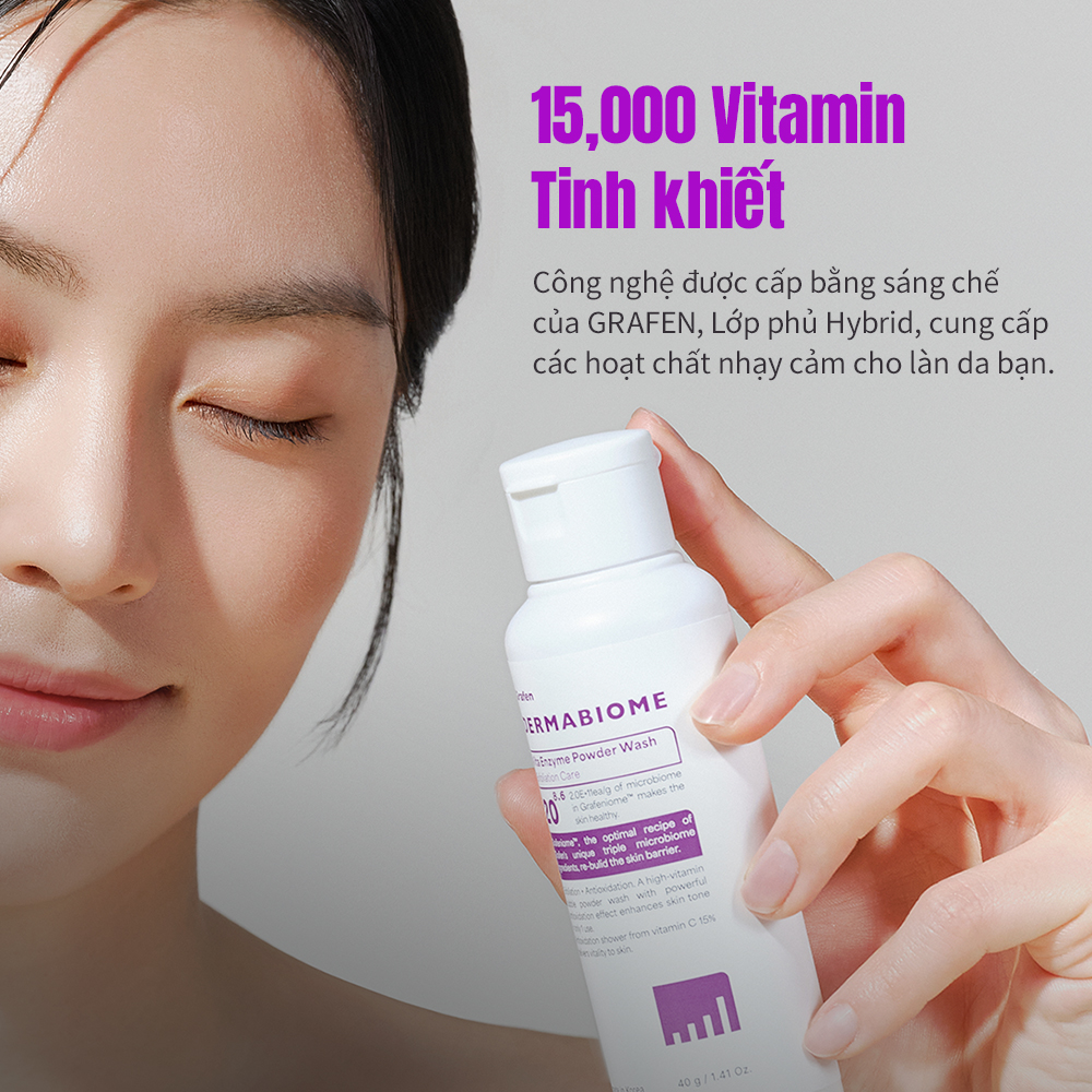 Mô tả Sữa rửa mặt DERMABIOME Vita Enzyme 40g [Sữa rửa mặt / Sữa rửa mặt / Làm sáng da / Vitamin c / Làm sạch sâu] - 2
