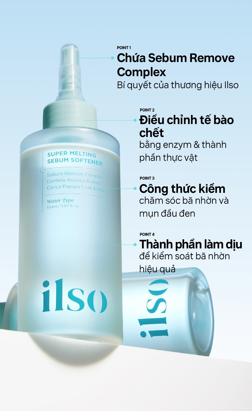 [ ilso Official] SET 3 MÓN_ Ủ mụn đầu đen, sợi bã nhờn Super Melting ...