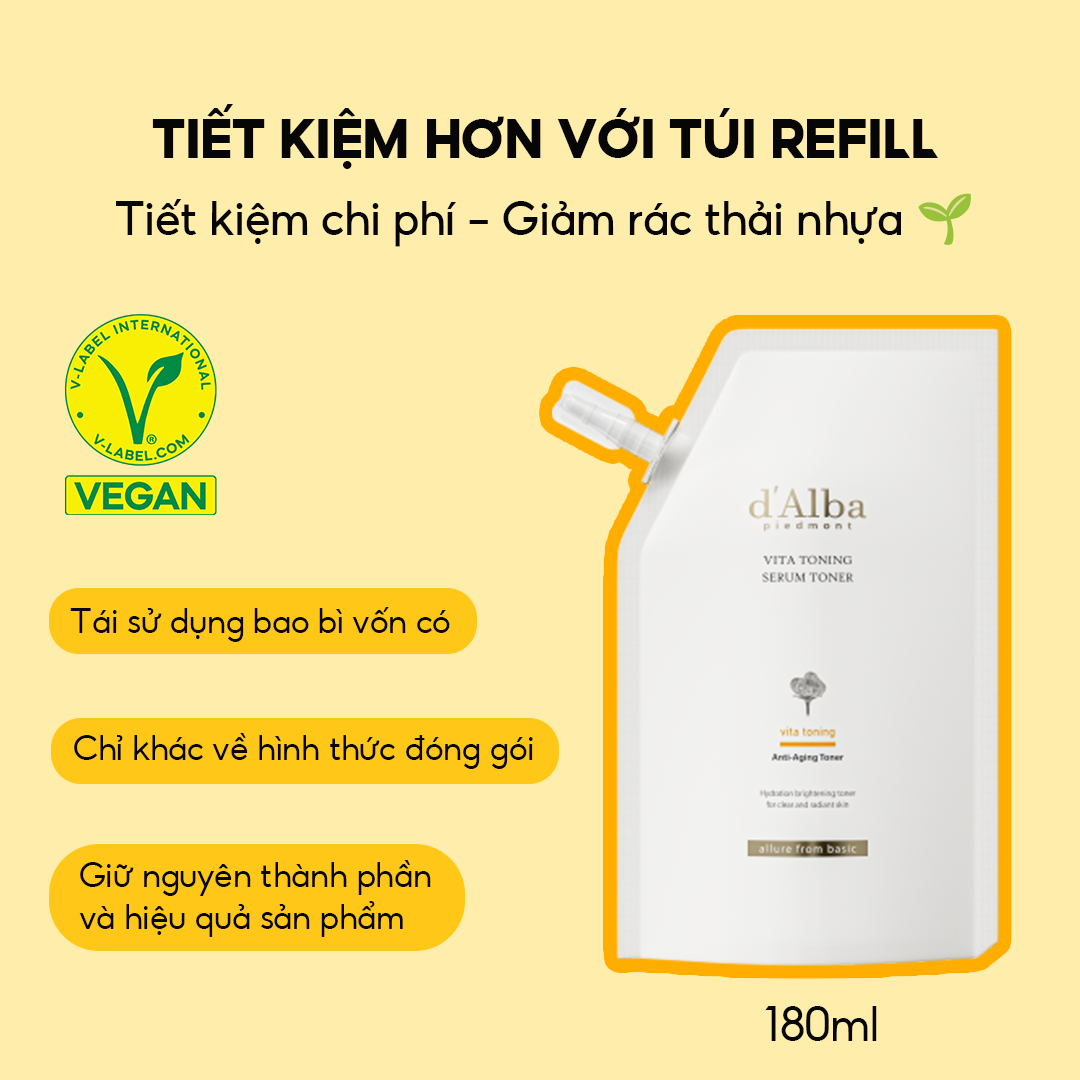 [d'Alba Official] Toner serum cải thiện lỗ chân lông, dưỡng ẩm lên tới 100 giờ 180ml (Bản nâng cấp)