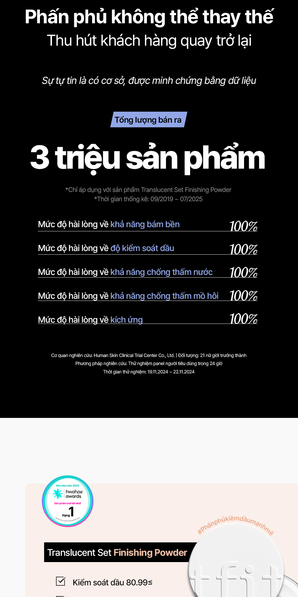 [TFIT Official] Phấn Phủ Kiềm dầu 24 giờ Chống mồ hôi Translucent Set ...